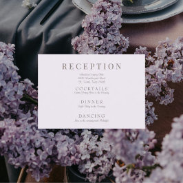 Lavender Elegant Wedding Empfang Enclosure Begleitkarte