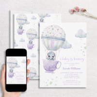 Lavender Elephant Baby wird Baby-Dusche