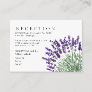 Lavender Empfang Cash Bar Wedding Begleitkarte