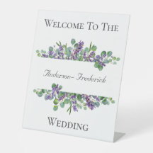 Lavender Eucalyptus Elegante Wedding Welcome Sign