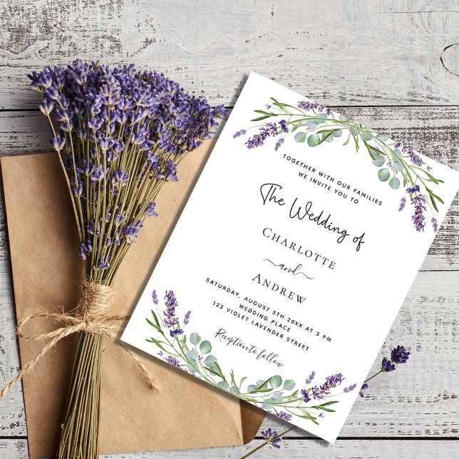 Lavender eucalyptus QR Einladung zur Hochzeit Flyer (Von Creator hochgeladen)