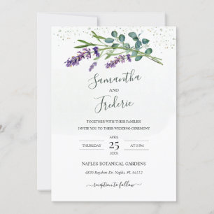 Lavender Eucalyptus Wedding Einladung