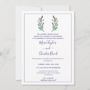 Lavender Eucalyptus Wedding Einladung