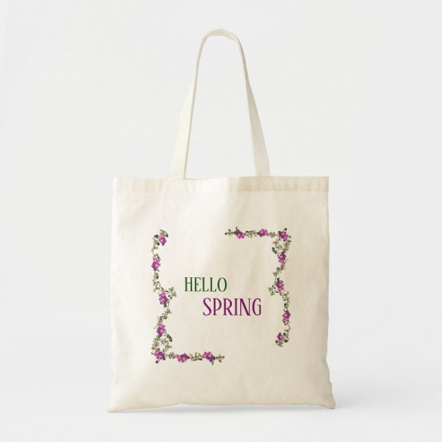 Lavender Eukalyptus Greenery Tote Bag Tragetasche (Vorne)