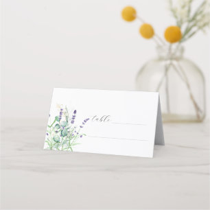 Lavender Eukalyptus Lila Blume Hochzeit Platzkarte