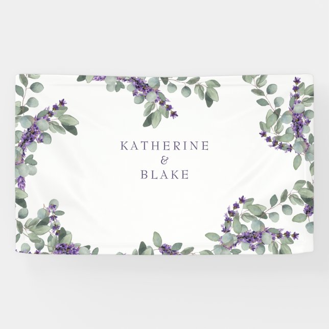 Lavender & Eukalyptus-Namen Banner (Horizontal)