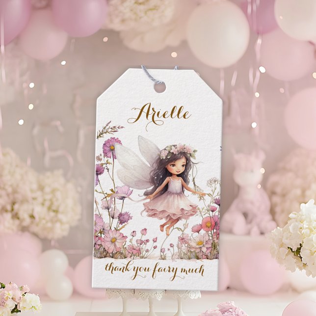 Lavender Fairy Wildblume Geburtstag vielen Dank Geschenkanhänger (Von Creator hochgeladen)