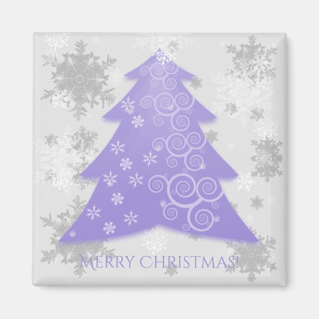 Lavender Festive Christmas Tree Magnet (Vorne)