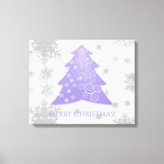Lavender Festive Weihnachtsbaum Canvas Print Leinwanddruck (Vorderseite)