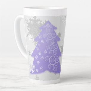 Lavender Festive Weihnachtsbaum Latte Tasse