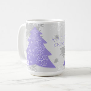 Lavender Festliche Weihnachtsbaum Tasse
