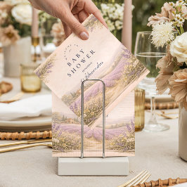 Lavender Field Countryside Baby Shower Serviette