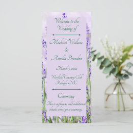 Lavender Fields-Hochzeitsprogramm