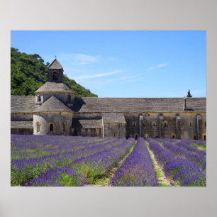 Lavender Fields von Senanque Abbey Poster