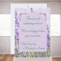 Lavender Fields Wedding Dankeschön Card