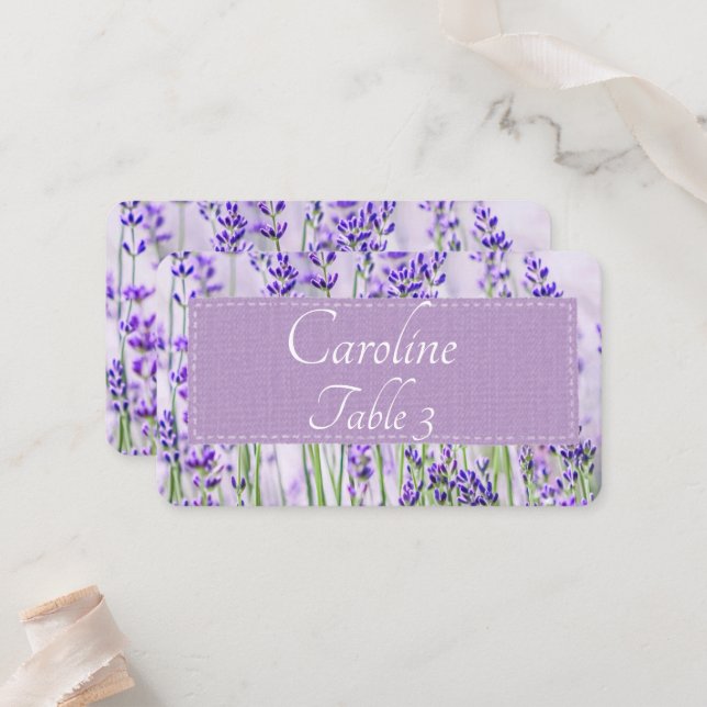 Lavender Fields Wedding Standard Platzkarte