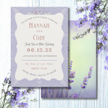 Lavender Fields Western Boho Hochzeitseinladung