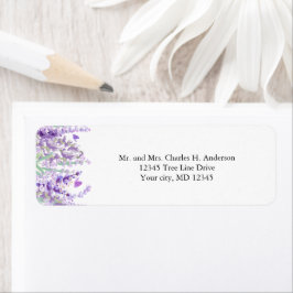 Lavender Floral Botanical Wedding Rücksendeadresse