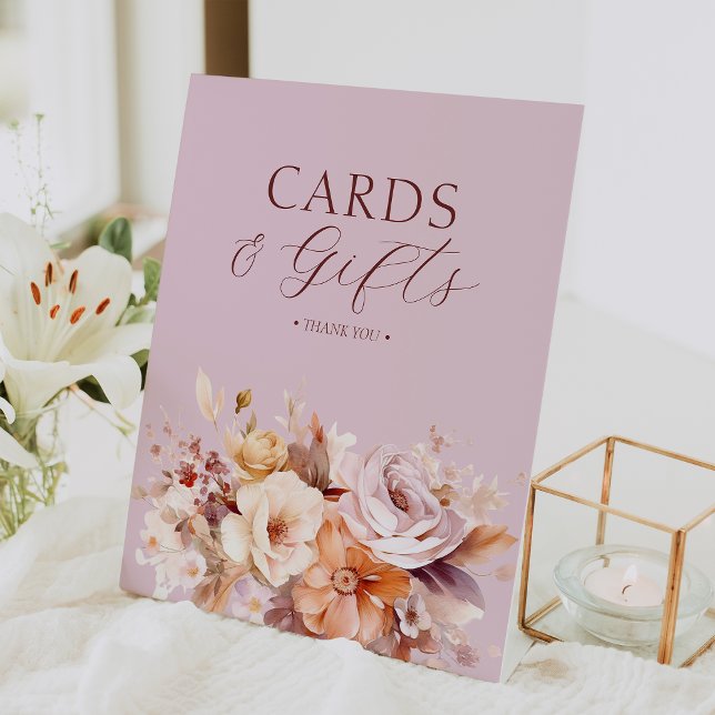 Lavender Floral Fall Baby Shooting Cards & Geschen Sockelschild (Von Creator hochgeladen)