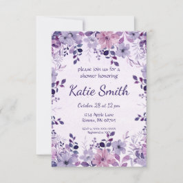 Lavender Floral Garden Dusche einladen Einladung