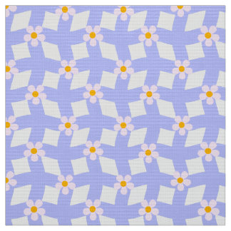 Lavender Floral Geometric Fabric by Yard Stoff