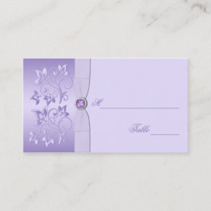 Lavender Floral Jeweled Placecards Platzkarte
