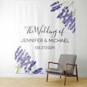 Lavender Floral Purple Blumen Hochzeit Wandteppich