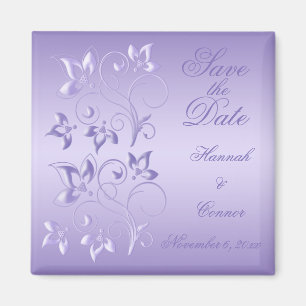 Lavender Floral Speichern Sie das Datumsfenster Magnet