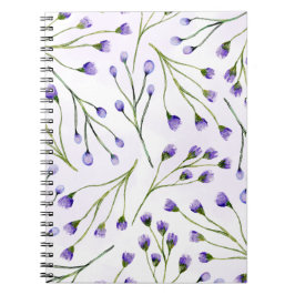 Lavender Floral Spiral Foto Notebook-Abdeckung Notizblock