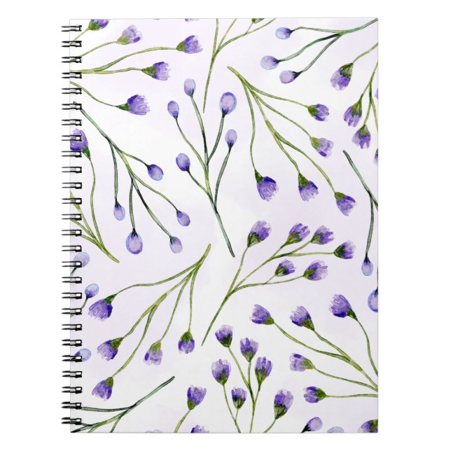 Lavender Floral Spiral Foto Notebook-Abdeckung Notizblock (Vorderseite)