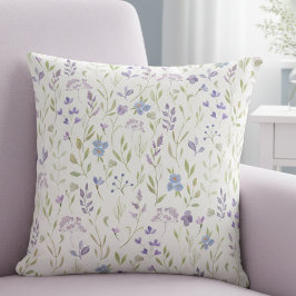 Lavender Floral Throw Pillow Kissen