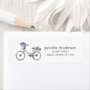 Lavender Floral Vintages Fahrrad Bauernhof Anschri