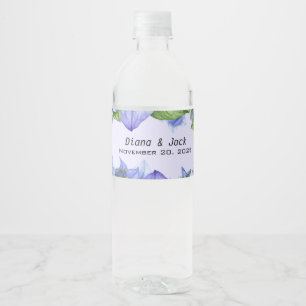 Lavender Floral Wasserflaschenetikett