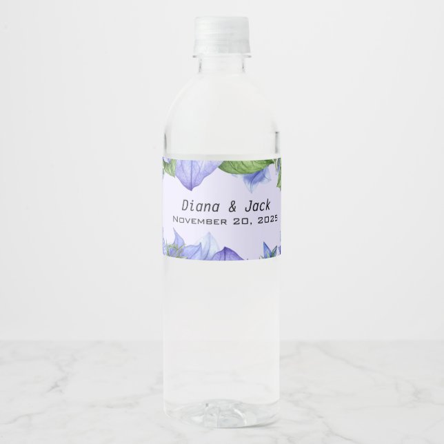 Lavender Floral Wasserflaschenetikett (Vorderseite)