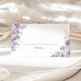 Lavender Floral Watercolor Wedding Place Card Platzkarte