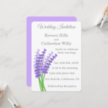 Lavender Floral Wedding Invitation