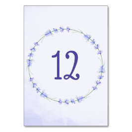 Lavender Floral Wreath Tischnummer
