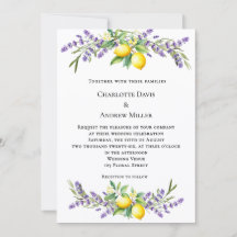 Lavender florals lemons wedding 