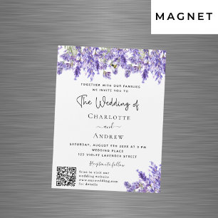 Lavender Florals QR UAWG Details Luxushochzeit Magneteinladung