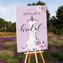 Lavender Florals White Wedding Dress Brautparty