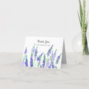 Lavender Flower Bridal Shower Gift Thank You Dankeskarte