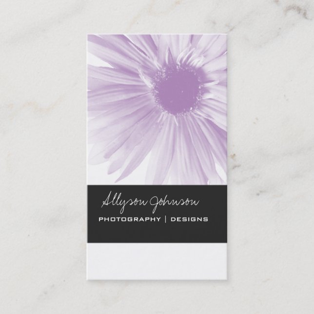 Lavender  Flower Design  Background Business Cards Visitenkarte (Vorderseite)