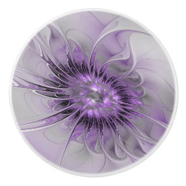 Lavender Flower Dream Modern Abstract Fractal Art Keramikknauf