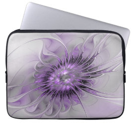 Lavender Flower Dream Modern Abstract Fractal Art Laptopschutzhülle