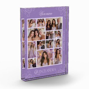 Lavender Foto Collage Keepake Quinceanera