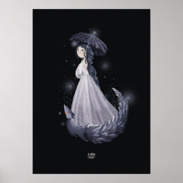 LAVENDER FOX von Alexandra Dikaia Poster