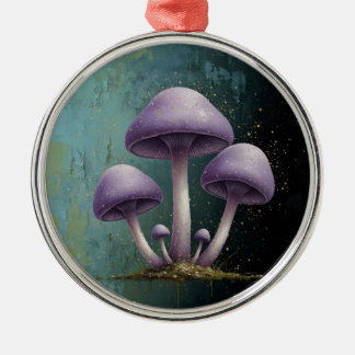 Lavender Fungus - Vintage Botanical Art Magnet Ornament Aus Metall