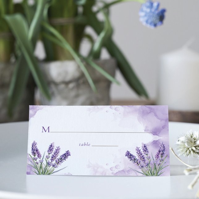 Lavender Garden Wedding Personalisiert Hinweis Platzkarte (Von Creator hochgeladen)