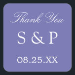 Lavender Gastgeschenk Hochzeit Danke, Aufkleber<br><div class="desc">Lavender Gastgeschenk Hochzeit Vielen Dank Sticker,  bitte personalisieren Sie mit den Initialen des Paares und das Datum der Hochzeit,  mit der Online-Personalisierung Vorlage vor der Bestellung.</div>