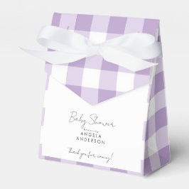 Lavender Gingham Baby Dusche Vielen Dank Geschenkschachtel